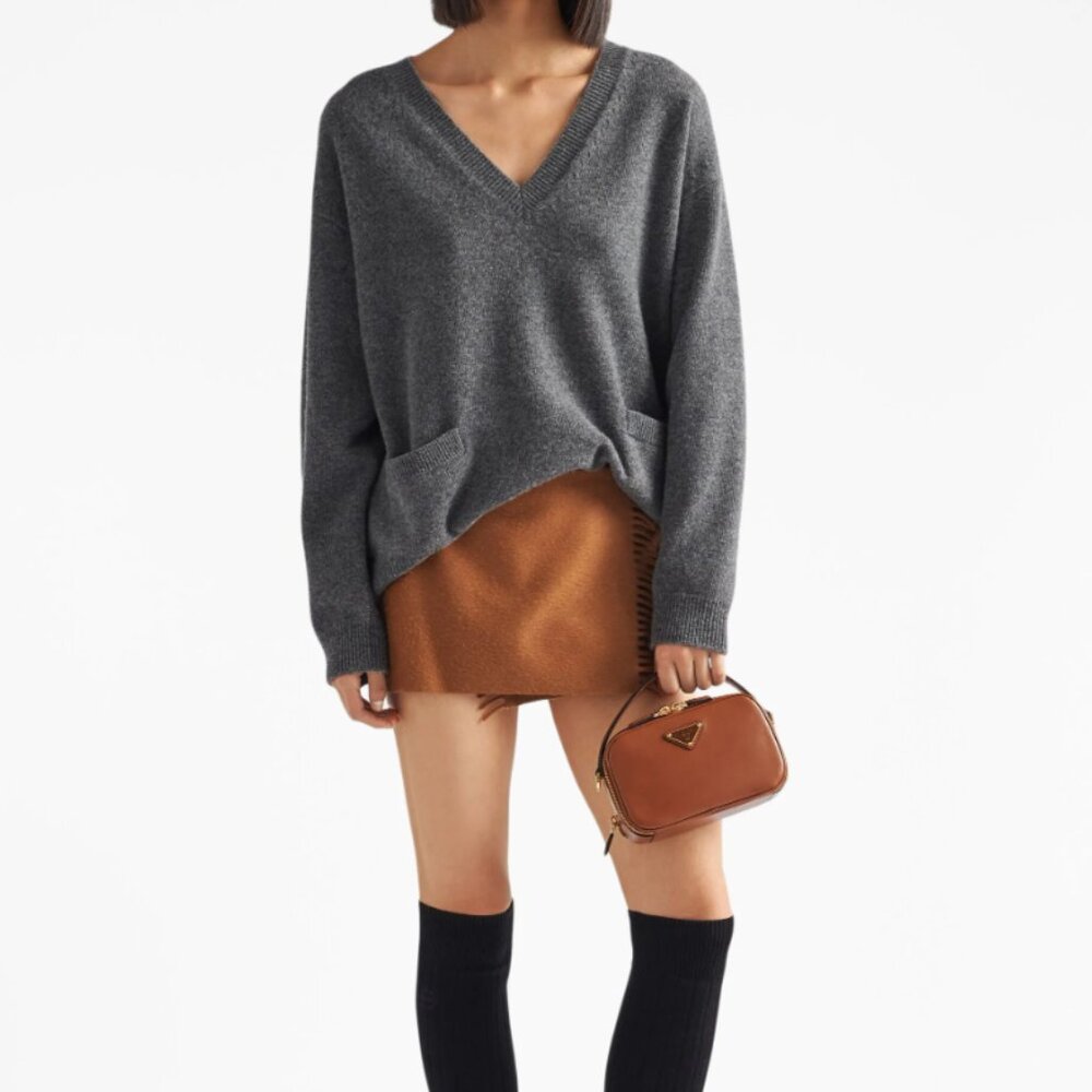 Prada wraparound cashmere miniskirt - Picture 2 of 7